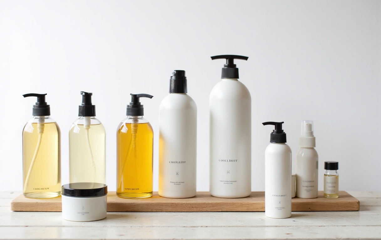 Collection of eco-friendly cleaning products