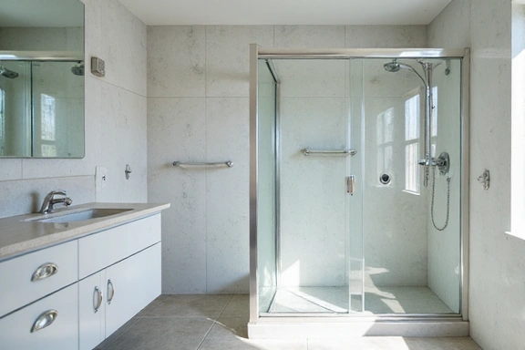 A spotless bathroom after a thorough deep clean by brightcrew.