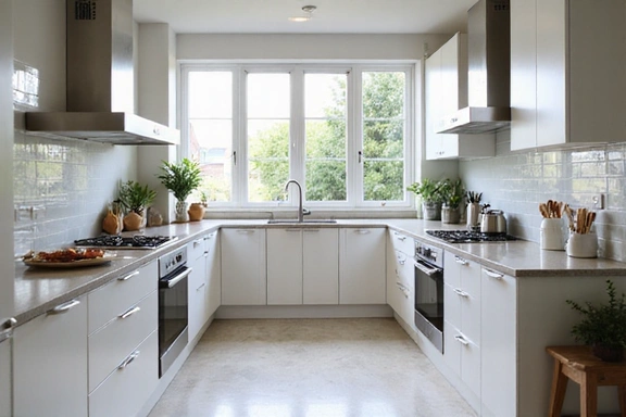A sparkling clean kitchen after residential cleaning by brightcrew.